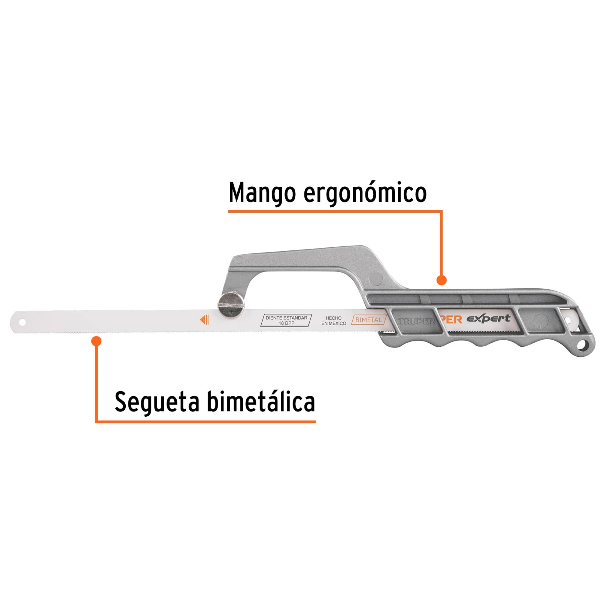 Mini Marco de Aluminio para Segueta. Incluye Segueta de 12" - Imagen 3